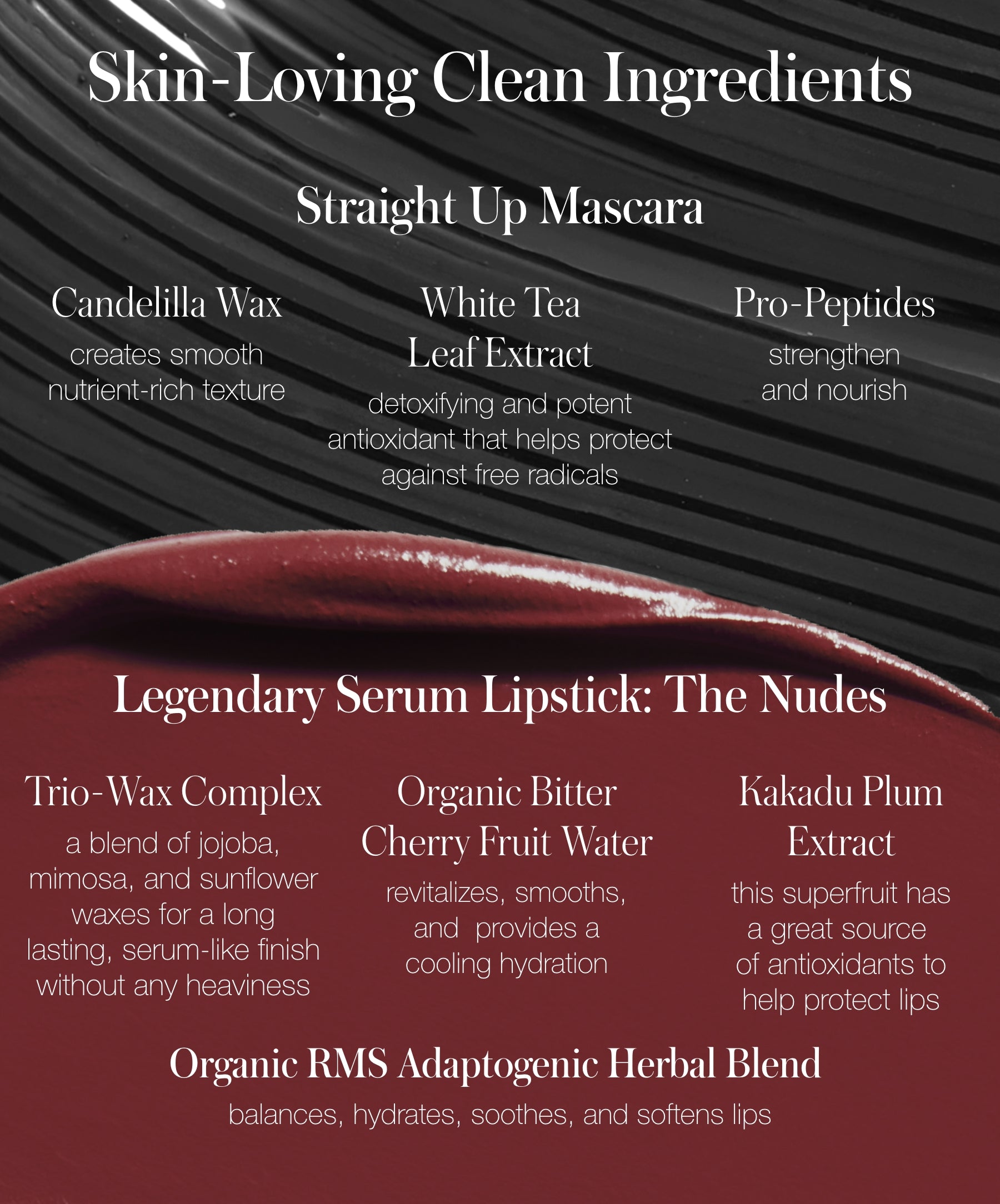 RMS Legendary Lip & Lash Kit organic ingredients and benefits