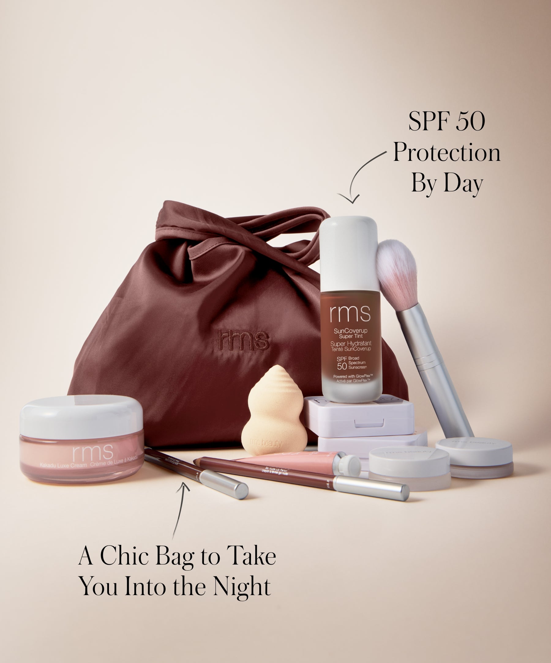 The Silky SPF Set: A chic bag to take you into the night