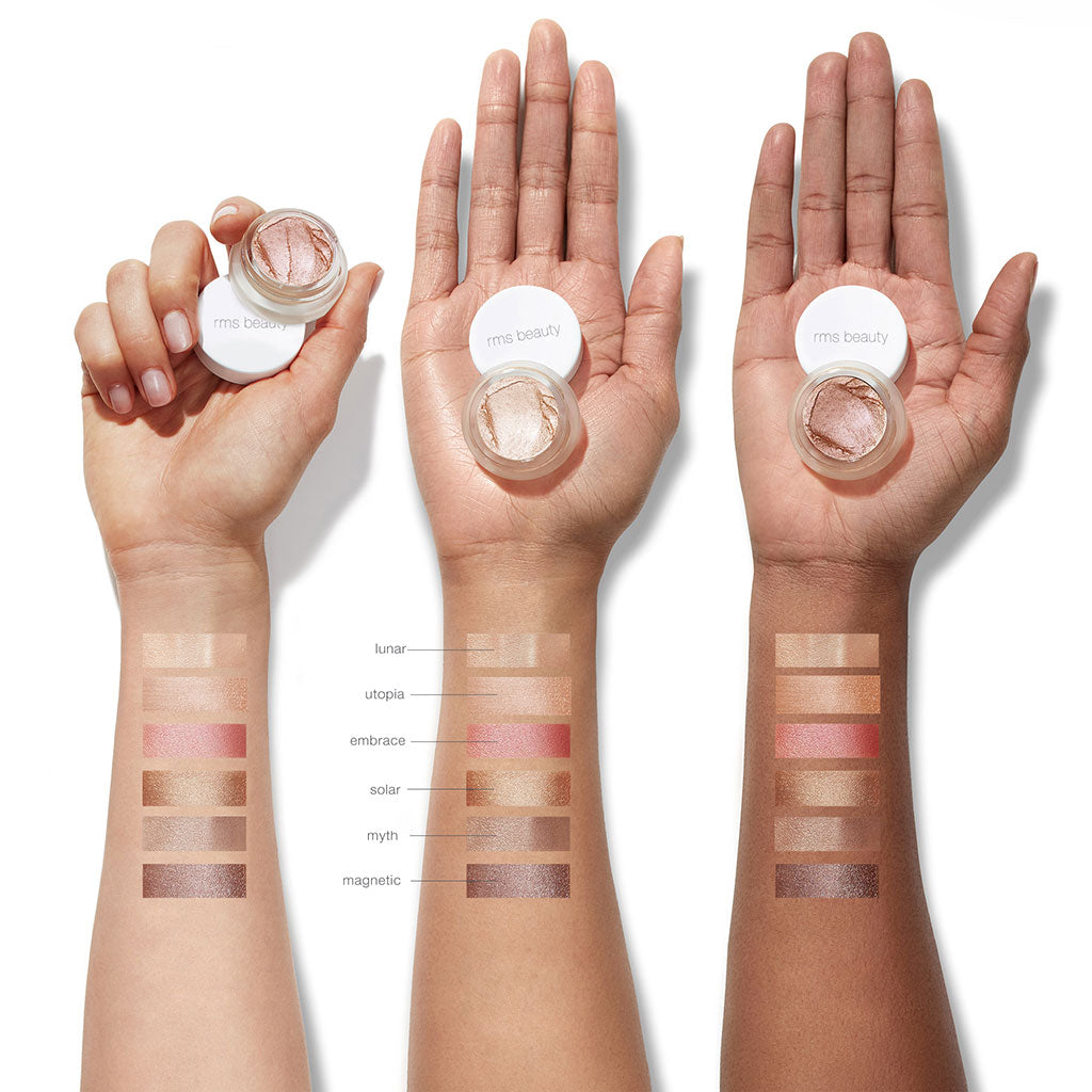 Arm swatches of RMS Eye Polish