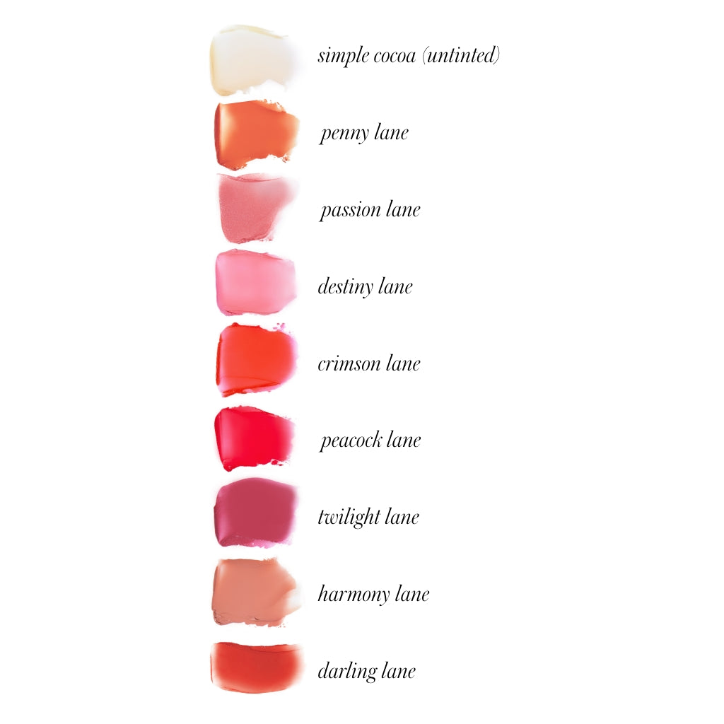 Tinted Daily Lip Balm shade swatches